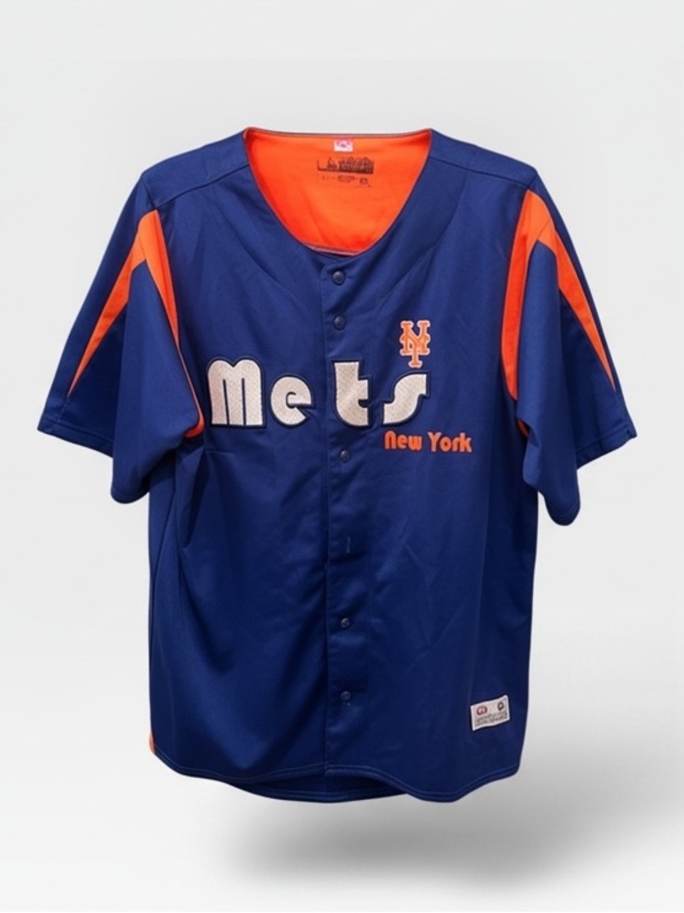 New York Mets True Fan Series MLB Baseball Jersey Blue Orange
